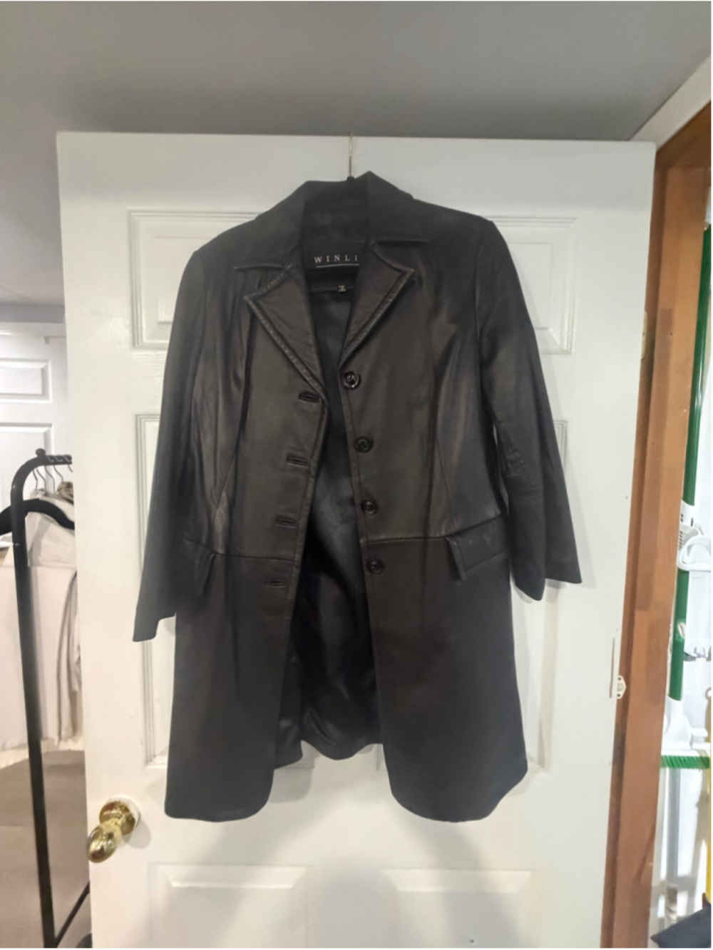 Women's Winlit Genuine Leather Jacket Black Size M